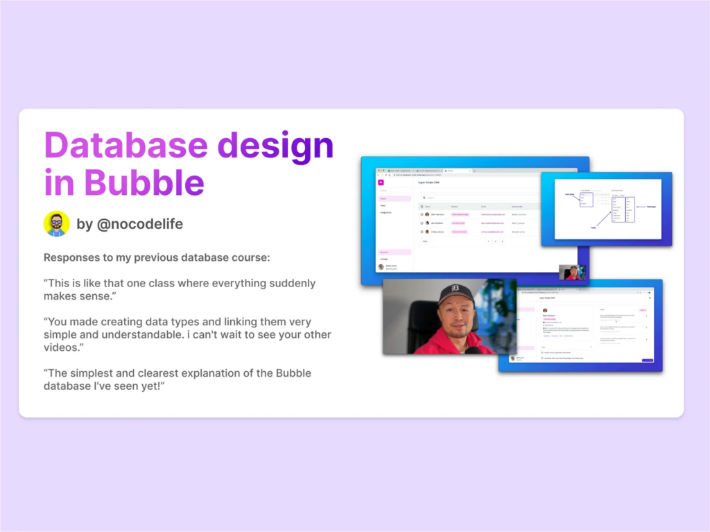 bubble io database courses