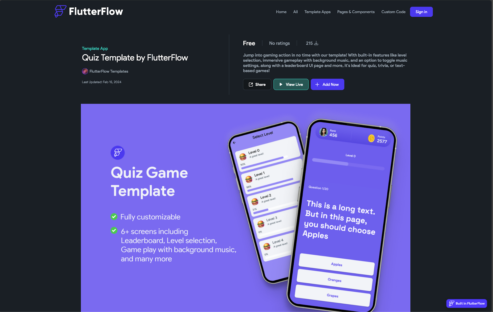 How to make flutterflow quiz app step by step